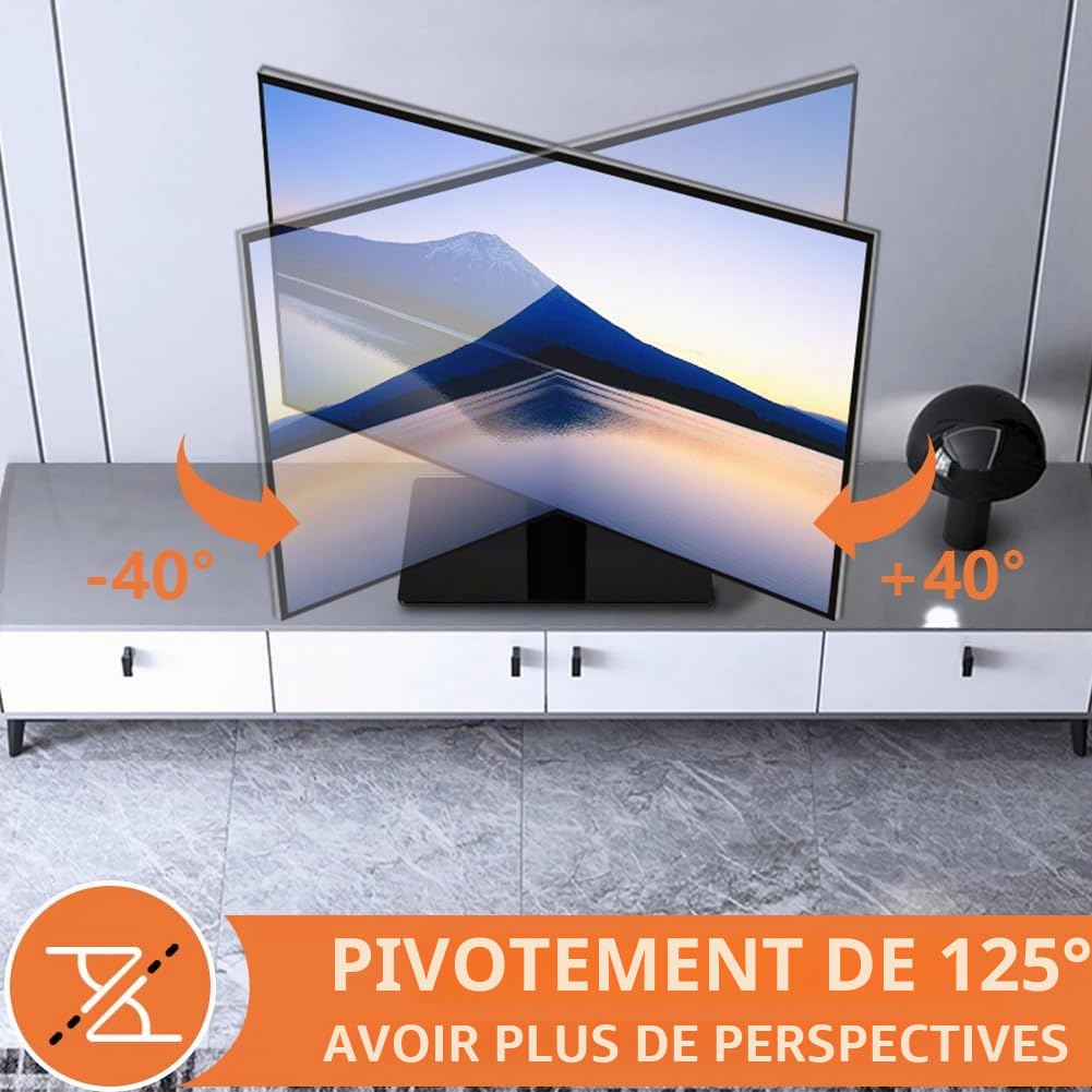 KKTONER Support d'Écran d'Ordinateur VESA 13-32 Pouces Réglable en Hauteur Pivotant 75x75mm 100x100mm