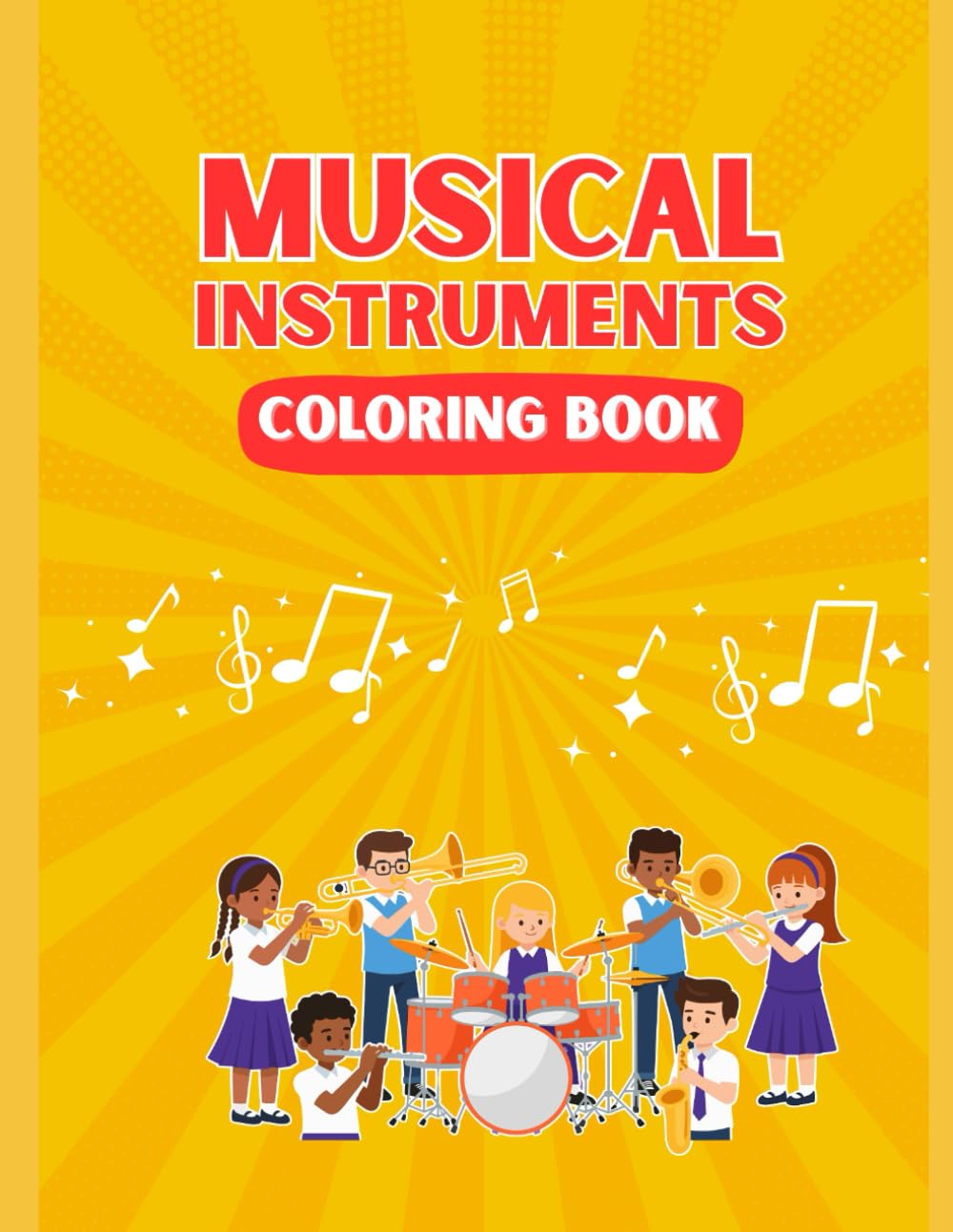 Musical Instruments: Coloring Book