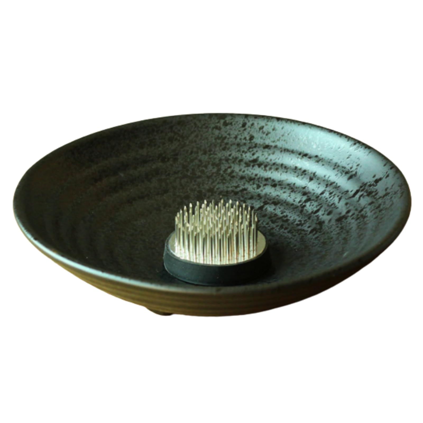 Oyster Kenzan Ikebana Vase with Water Basin
