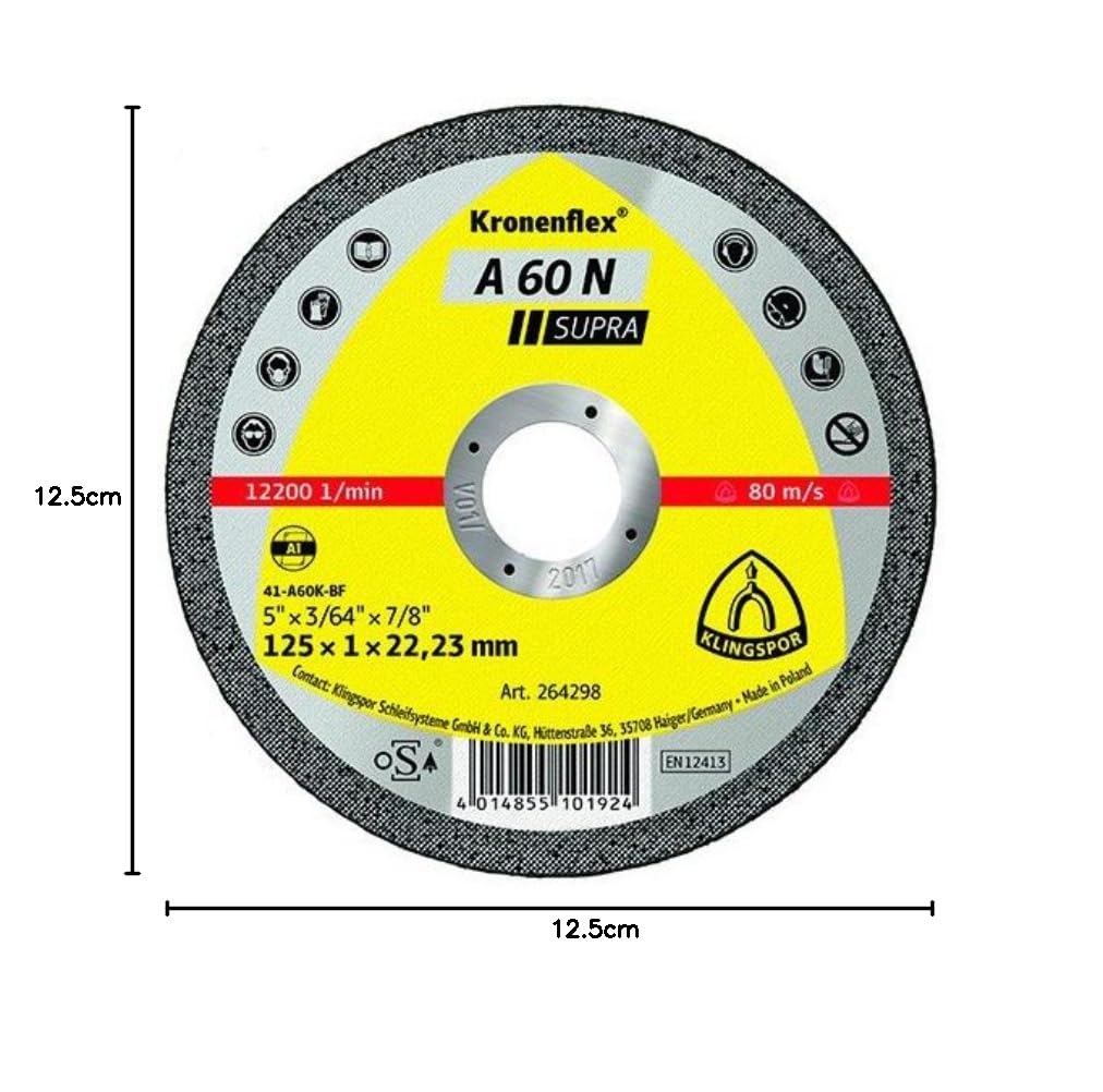 264298 A 60 N SUPRA, Trennscheibe Supra, Verpackungseinheit 25, 125X1X22,23, 25