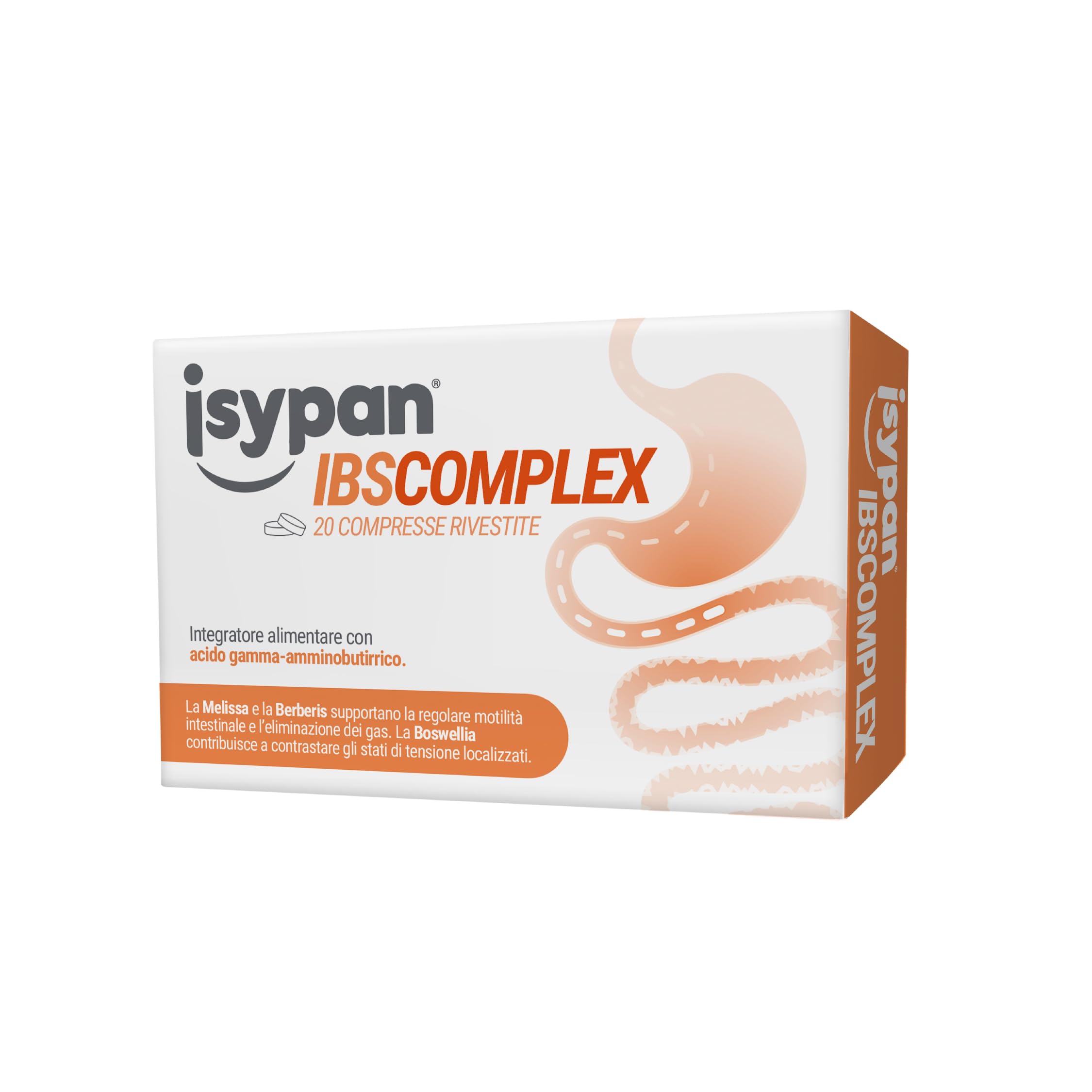 Isypan IBS Complex 20 Compresse – Integratore per Intestino Irritabile, Con Boswellia, Melissa e GABA, Supporto Digestione, Gonfiore e Benessere Intestinale