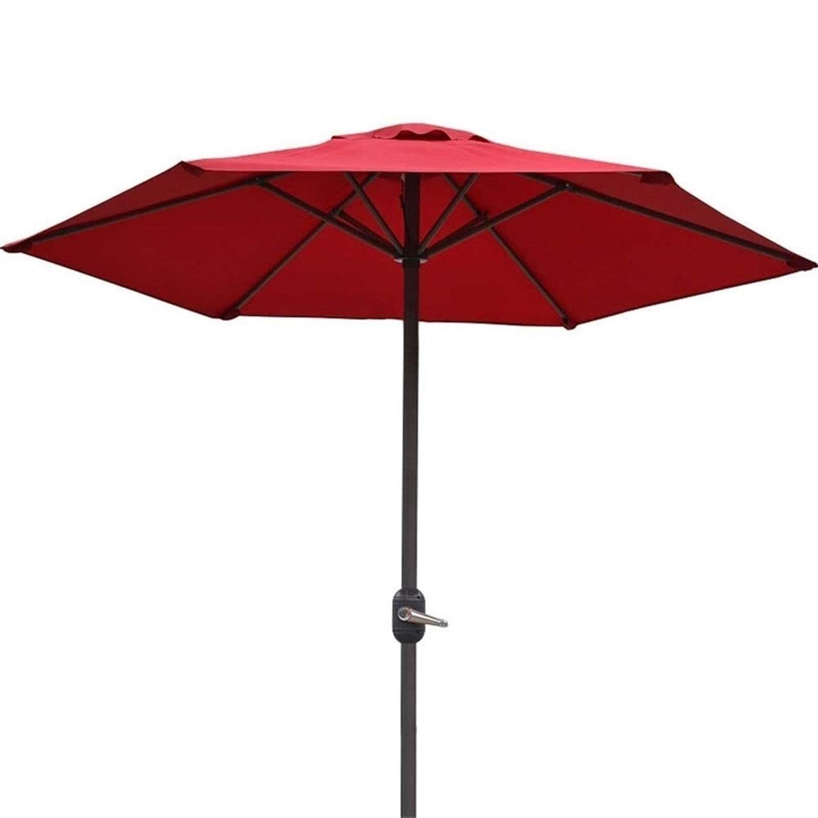 Outdoor Garden Umbrellas Round Garden Umbrella Umbrella Uv50+ Outdoor Patio Umbrella with Crank for Cafe Beach Pool Sturdy Ribs (Red A)