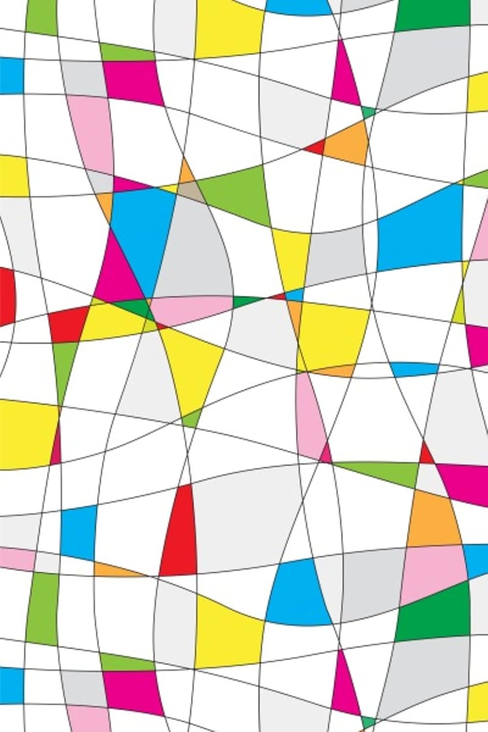 Windowpix 36 x 36 Abstract Retro Groove Pattern Window Film Static Cling Film UV Filtering Energy Saving