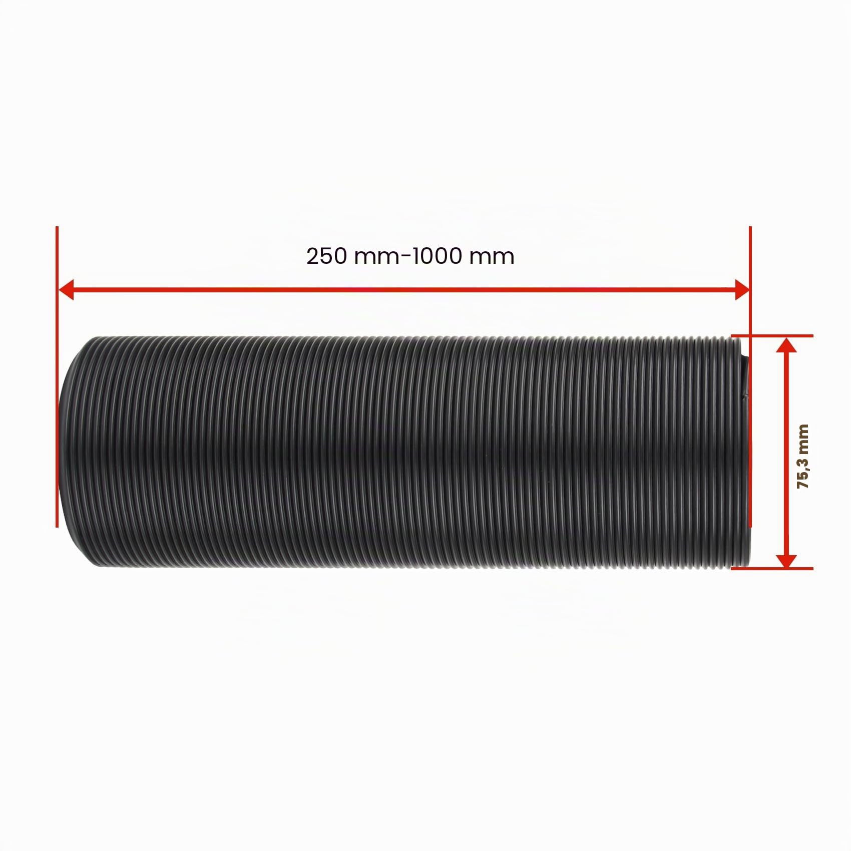 DOCAS 76 mm Filtre à air de voiture,Système d'admission d'air froid en fibre de carbone