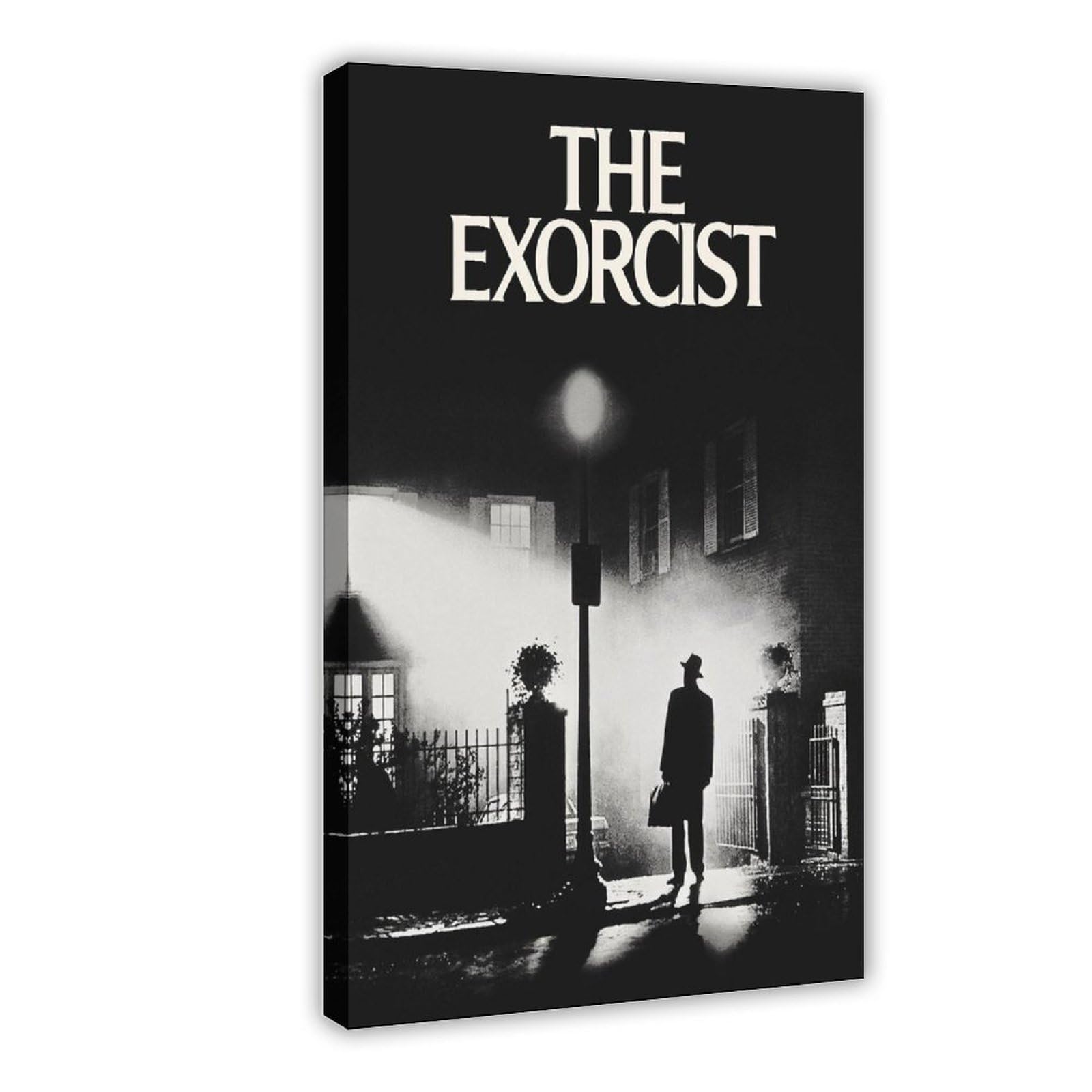 Qienazio The Exorcist Movie Poster 1973 Horror Film Canvas Modern Poster Wall Art Decor Prints Paintings Living Room Bedroom Decor 12X18inch(30X45cm)