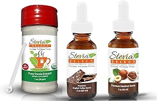 Stevia Drops hazelnut & Irish Cream With Pure Stevia Extract Sugar Substitute Keto Sugar-Free Stevia Bundle 3 Pack