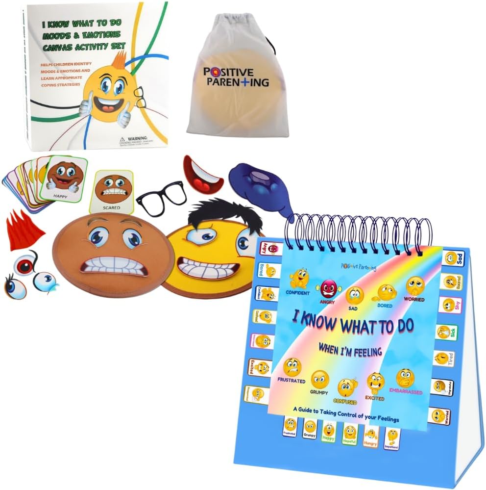 I Know What to DO Moods and Emotions Canvas Activity Set Social Emotional Game for Kids Create Faces and Describe Feelings Emotion and I Know What to DO Cards for Taking Control of Your Feelings and
