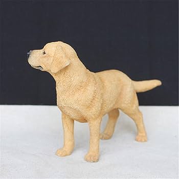 ラブラドール置物 Amazon.co.jp: リアルな樹脂製の横たわっているラブラドールの