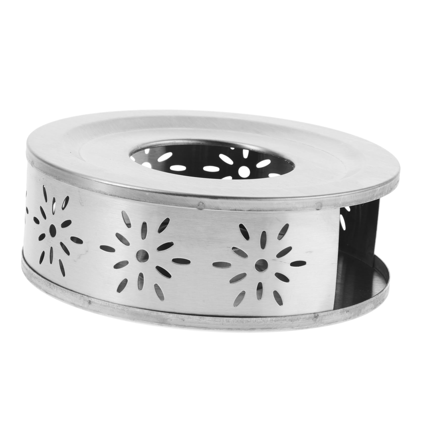 PRETYZOOM Stainless Steel Teapot Warmer Tealight Heater for Coffee Tea Portable Mug Warmer Base