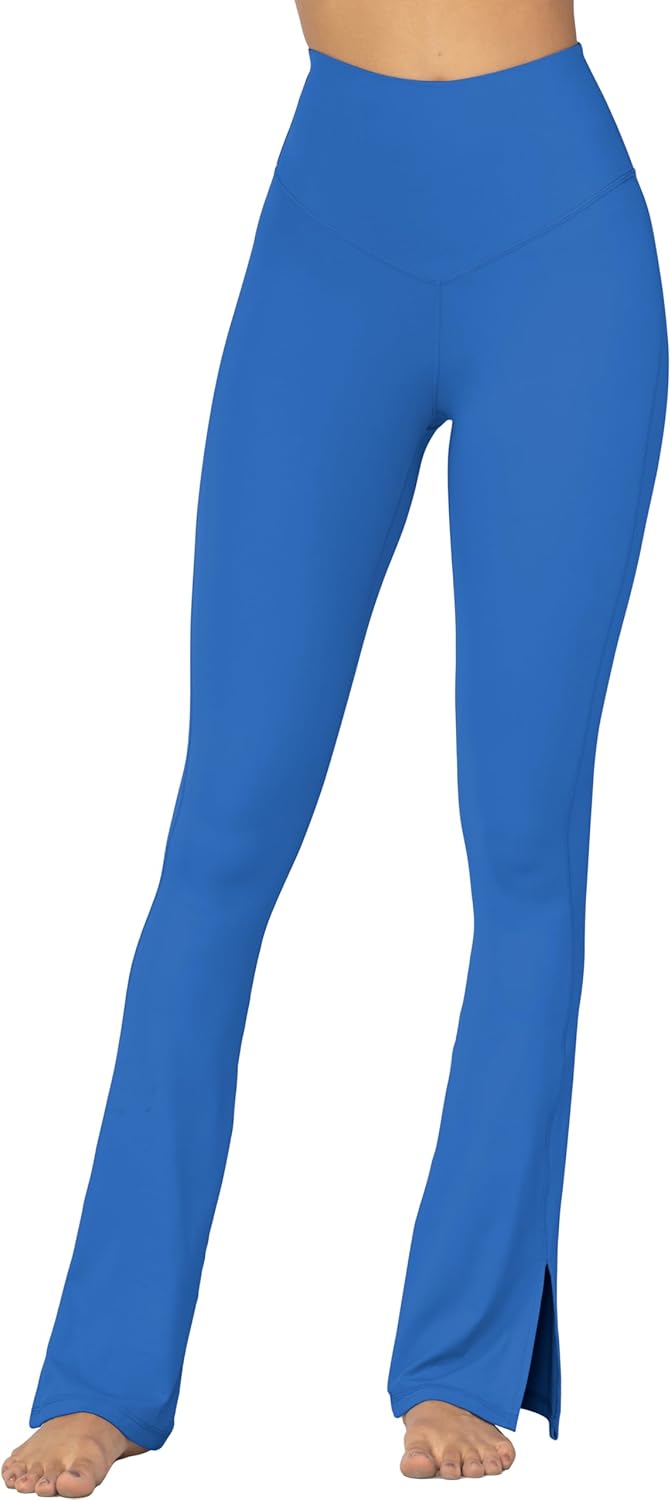 Sunzel Sunzfly Split Hem Flare Leggings for Women, High Waisted Casual Bootcut Flared Yoga Pants with Tummy Control - Image 3