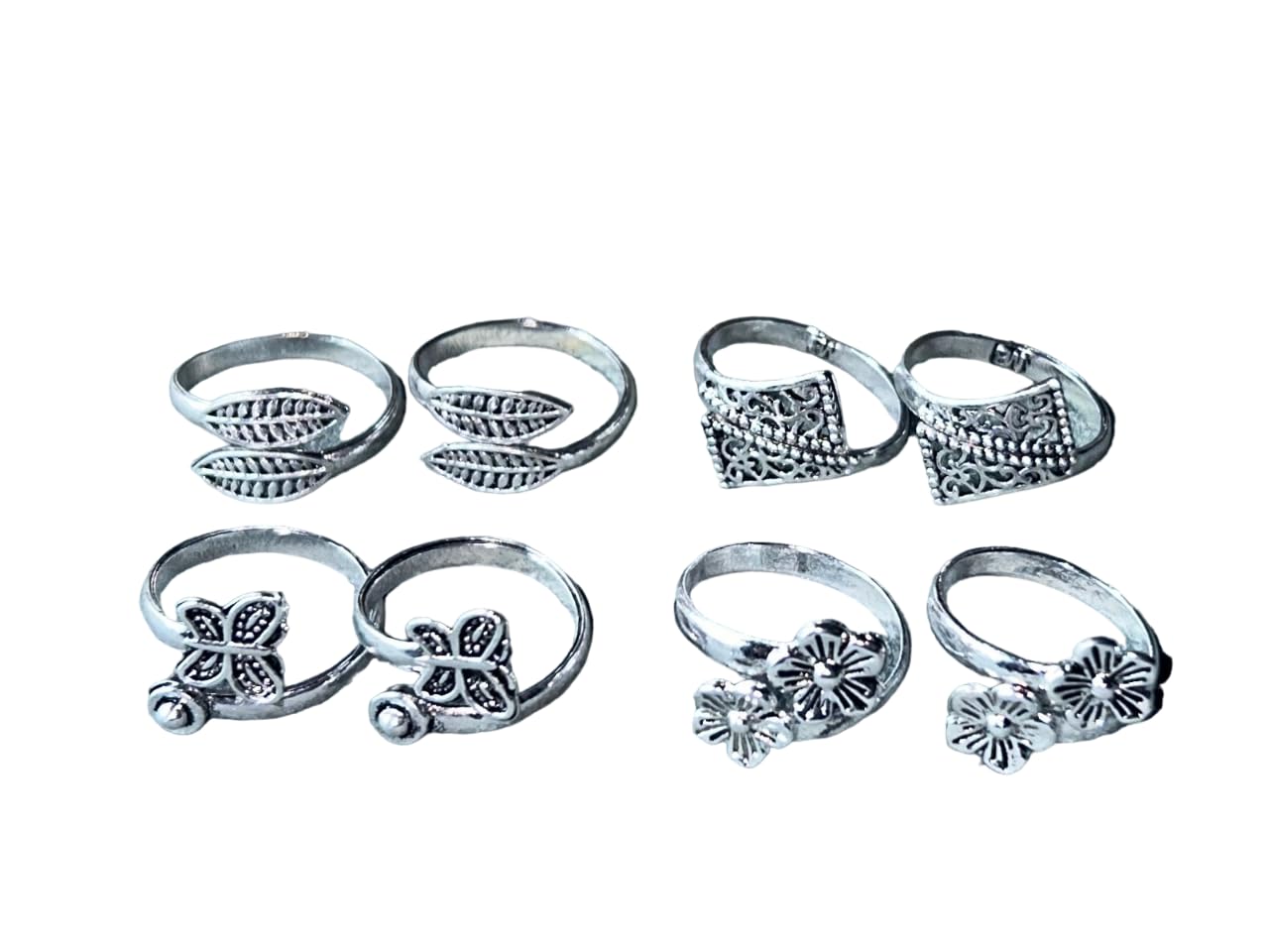 Women & Girls Metal Plated Fancy Toe Ring Adjustable Bichiya/Leg Finger Ring-Combo-4 (A_C_P_110811_Multi)-image-46