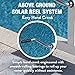 Doheny's Above Ground Solar Cover Reel System – Premium Aluminum, Single-Hand Crank – Fits Pools Up to 24' Wide