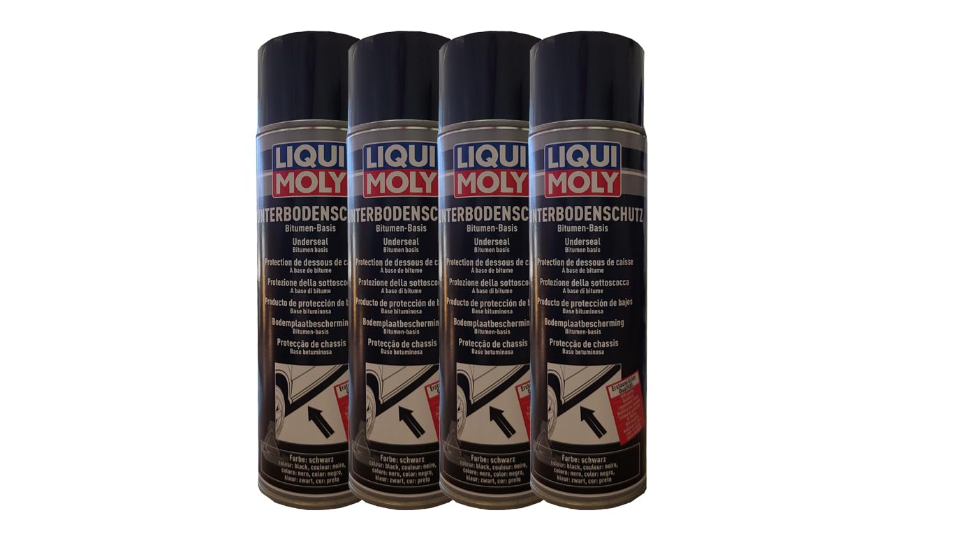 4X Liqui Moly 6111 Protezione sottoscocca bitume nero Spray Protezione sottoscocca 500 ml