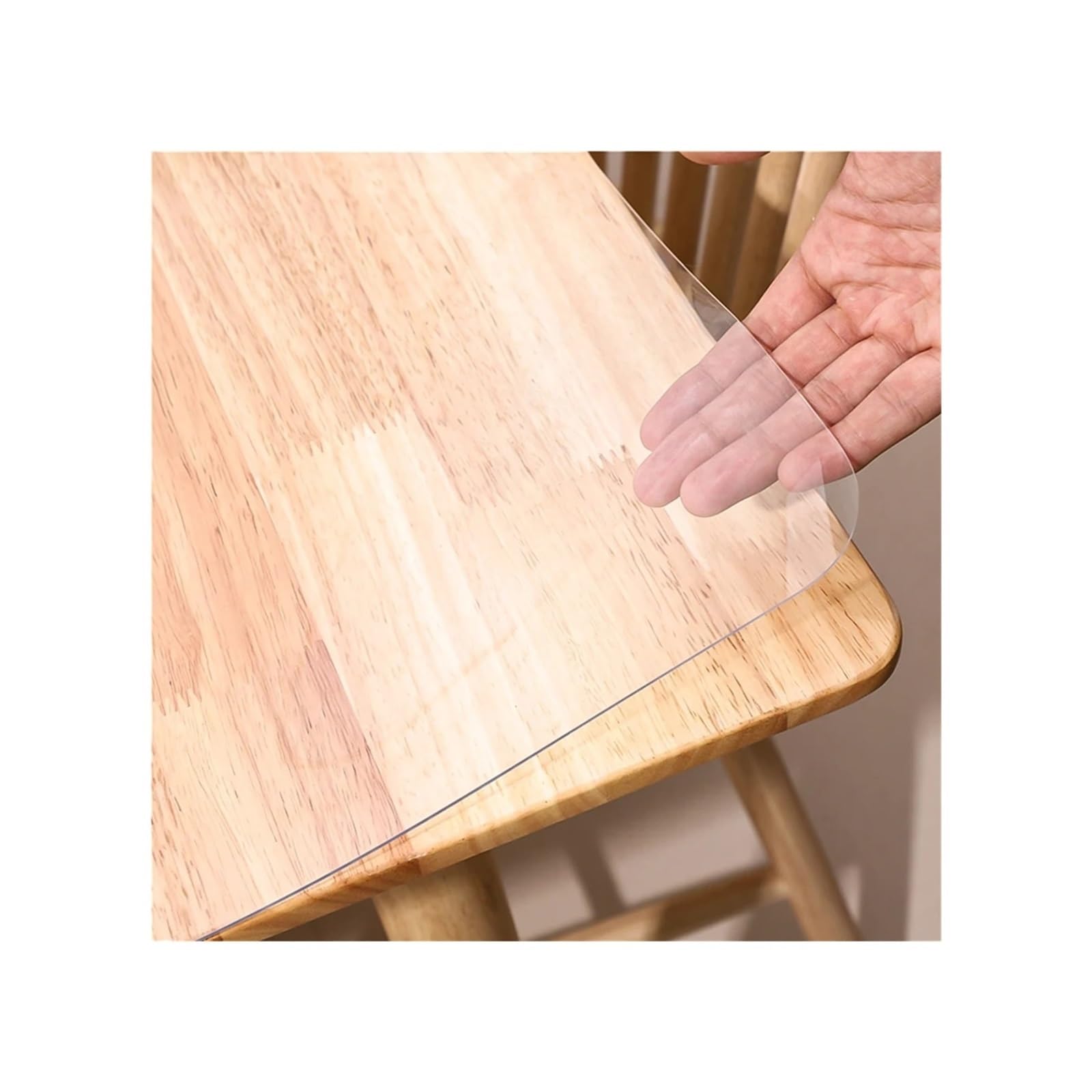 ZFIHAV 1pcs PVC Transparent Tablecloth With A Thickness, Heat-resistant, Waterproof, And Oil Resistant Dining Table Mat for Tables(60cmx100cm)