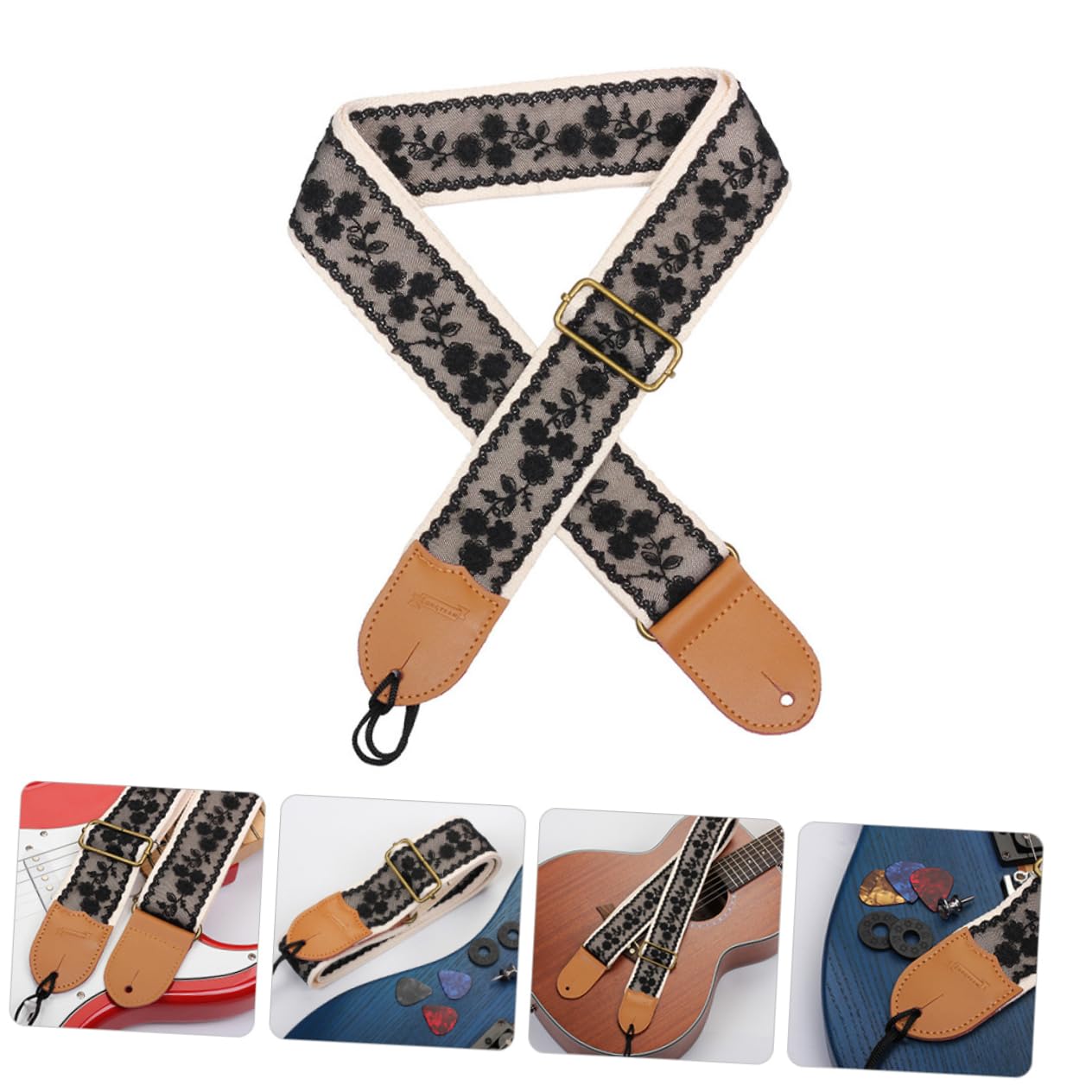 TOYANDONA correa guitarra acústica correa guitarra eléctrica guitarras accesorios para guitarra acustica correa de guitarra electrica ajustable correa de guitarra de repuesto nylon