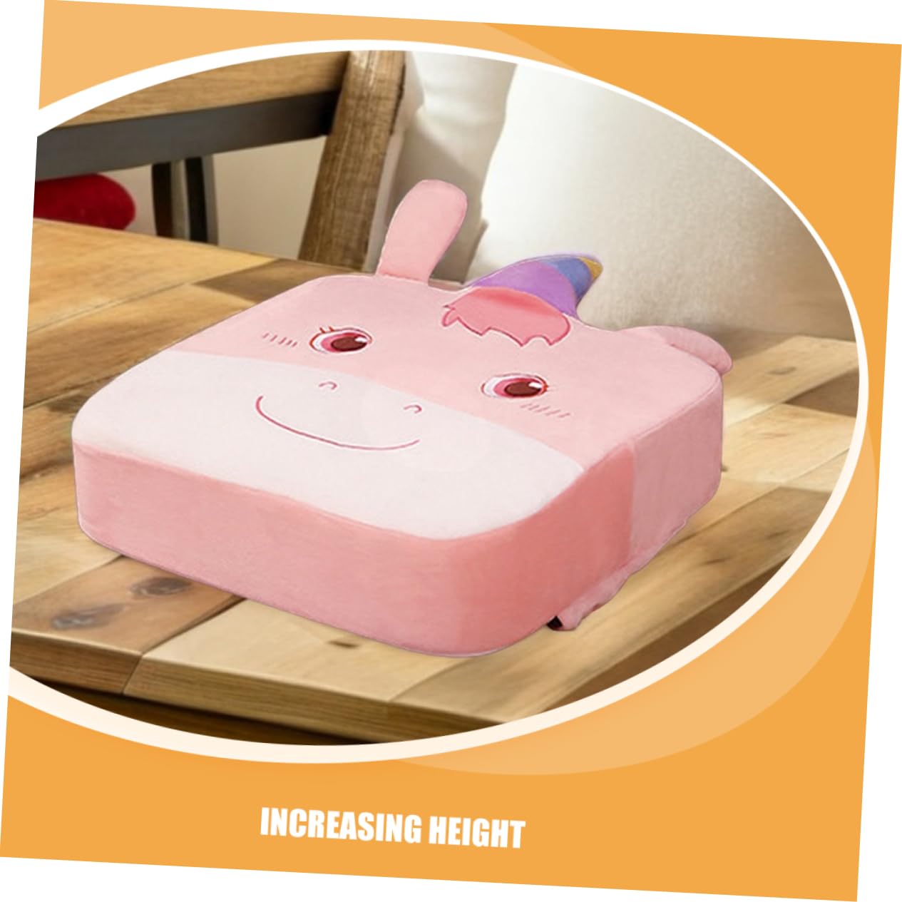 PRETYZOOM Cuscino di Rialzo per Sedia da Pranzo in Cotone, Fondo Antiscivolo, Design Ispessito, Facile da Pulire, per Casa e Scuola per Ragazzi e Ragazze