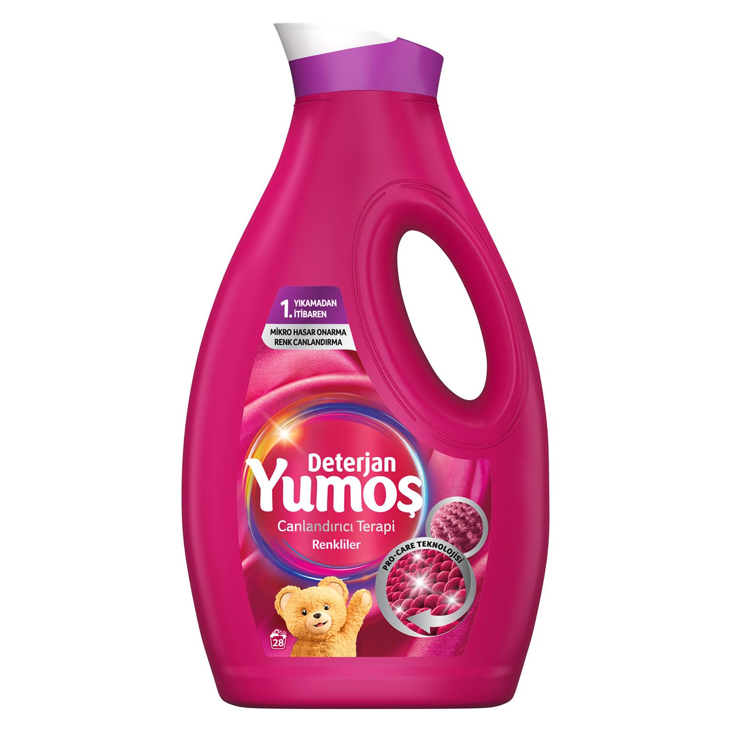 Yumoş Sıvı Çamaşır Deterjanı Canlandırıcı Terapi Renkliler İçin 1690 ml