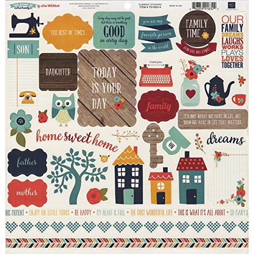Echo Park Paper Company The Story Of Our Family Cardstock Stickers 12