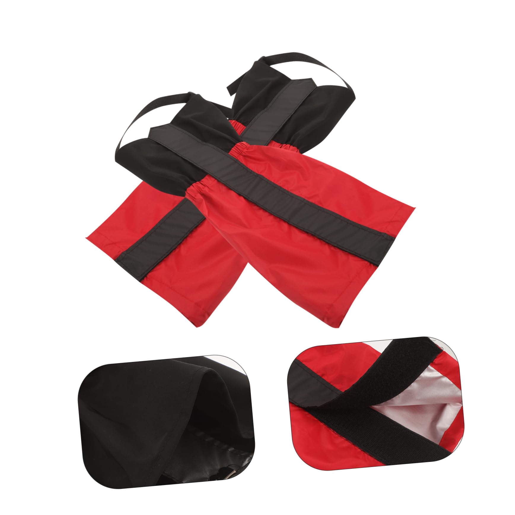 BESPORTBLE 3 Pièces guêtres de randonnée étanche guêtres pour Hommes guêtres de Cheville Housses de Jambes imperméables Couvre-Chaussures Housse imperméable pour plâtre de Jambe Hiver Rouge