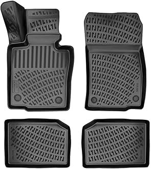 RizLiner Floor Mats Compatible with Mini Countryman 2011-2016 Custom Fit Rubber Car Mats 3D Laser Measured Floor Liners All Weather Heavy Duty Waterproof Odorless Non-Slip TPE (Front & Rear, Black)