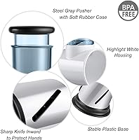 Vista 5 de Slicer Shredder Attachment for KitchenAid Stand Mixer, Cheese Grater Attachment for KitchenAid Stand Mixer, Food Processor with 3 Blades by HOZODO