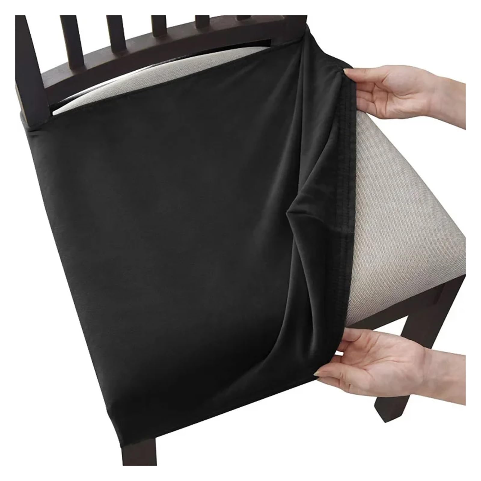 CYMMIYT Chair Covers Velvet Chair Cover with No Backrest Anti-Dust Stretch Covers(Color 7)
