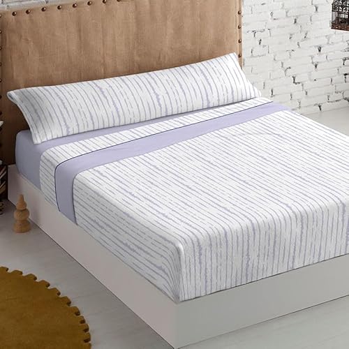 Rufino Díaz Juego Sábanas Invierno 3/4 Piezas Coralina Nila - Malva, 105 cm