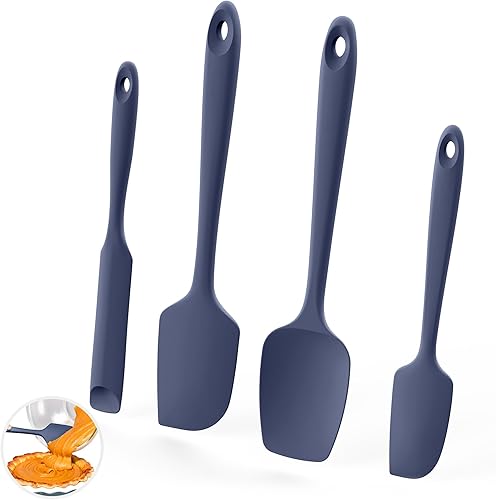U-Taste Espátulas de silicona resistentes al calor de 600F raspador flexible de silicona de grado alimenticio, utensilios de cocina de mezcla con