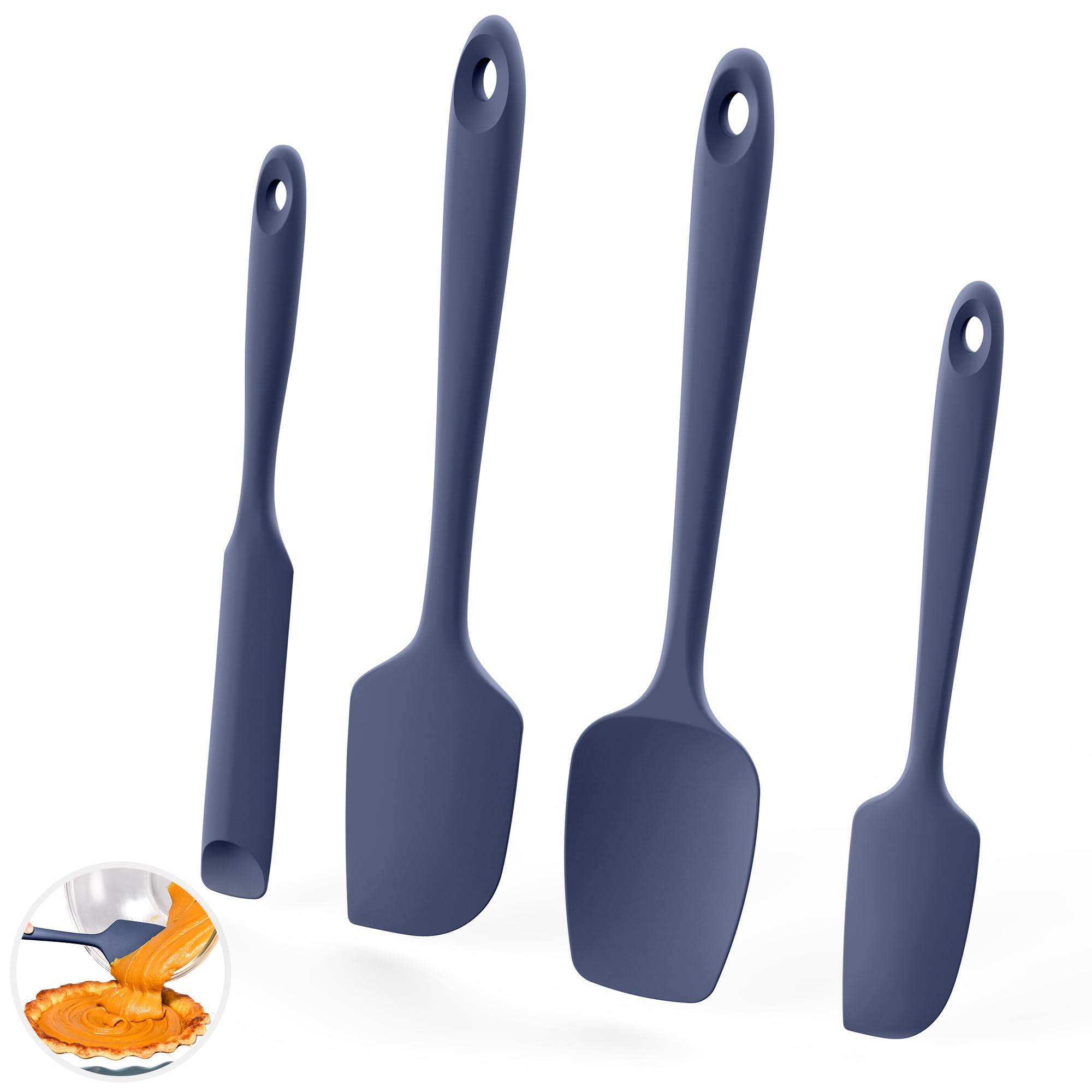 U-Taste Midnight Blue 4-Piece Silicone Spatula Set