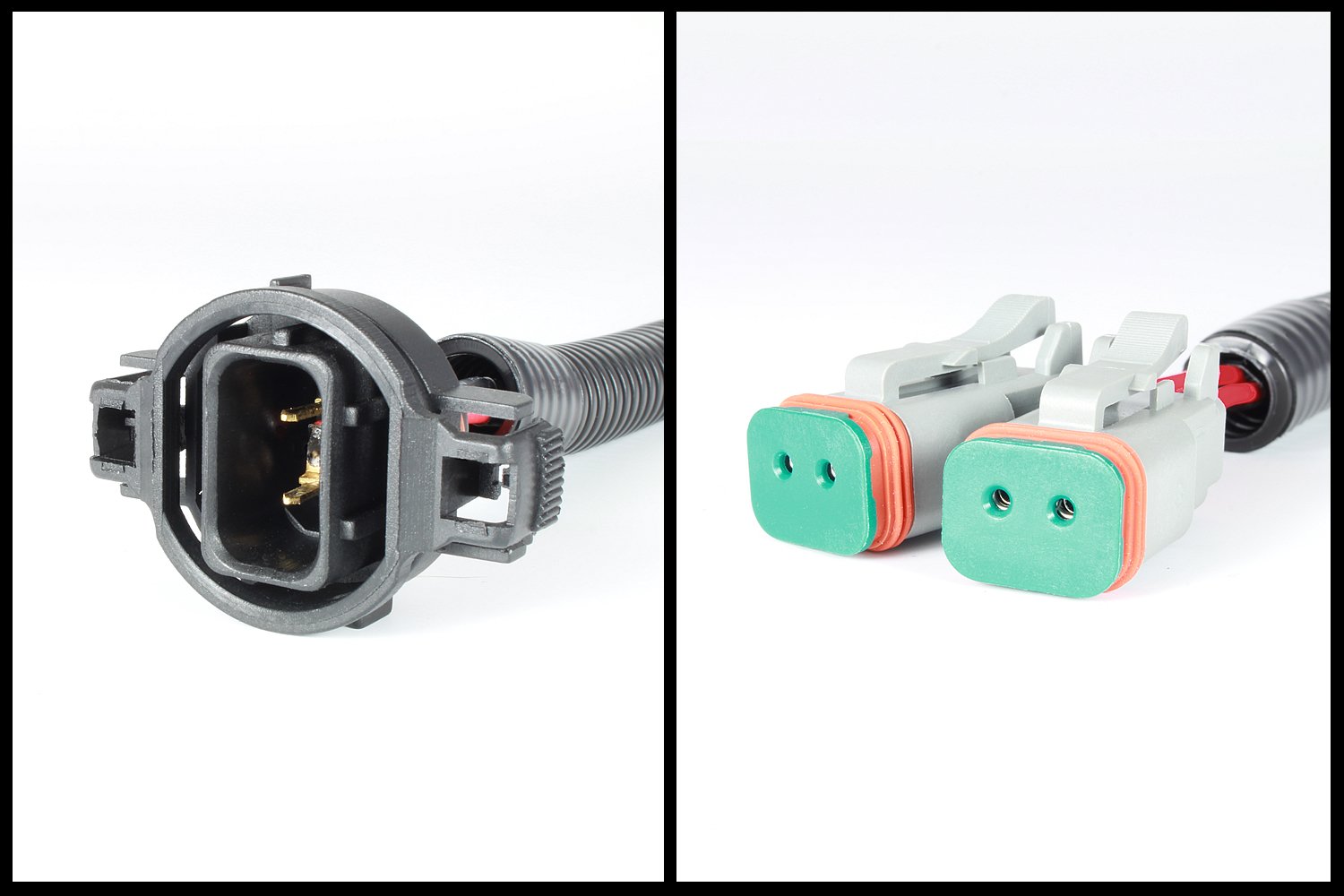 Starkey Fog Light Wiring Adapters H16 to Deutsch Dual Output - Set - Fits 2504, 5202, 9009 and PSX24W Bulb Connectors