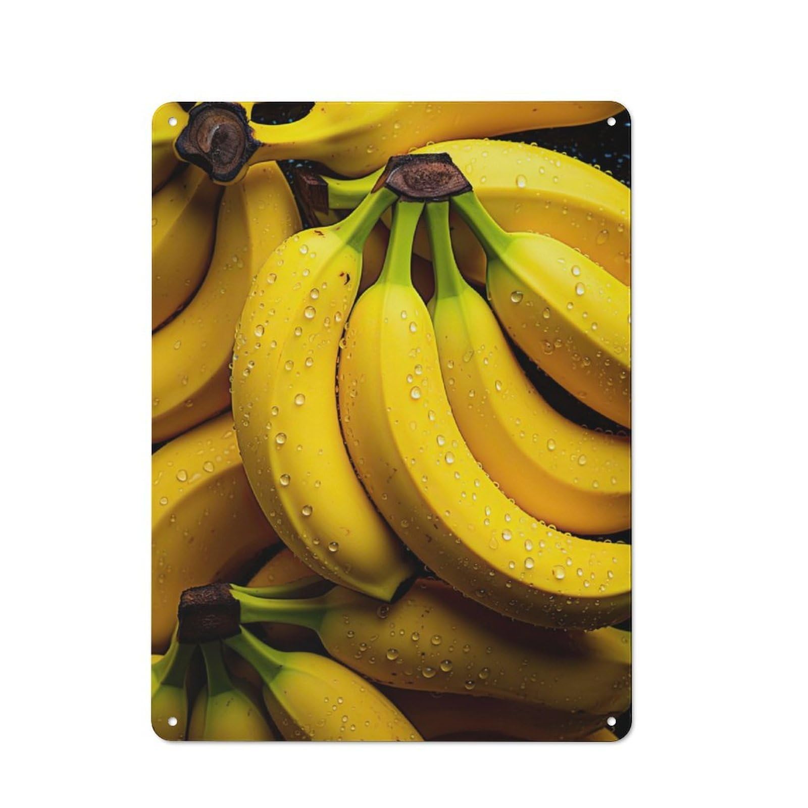 Junmoney Banana Retro-Style Metal Plaque 40X30cm For Kitchen Or Home Bar, Gift For Home Bar Enthusiasts During The Christmas Season