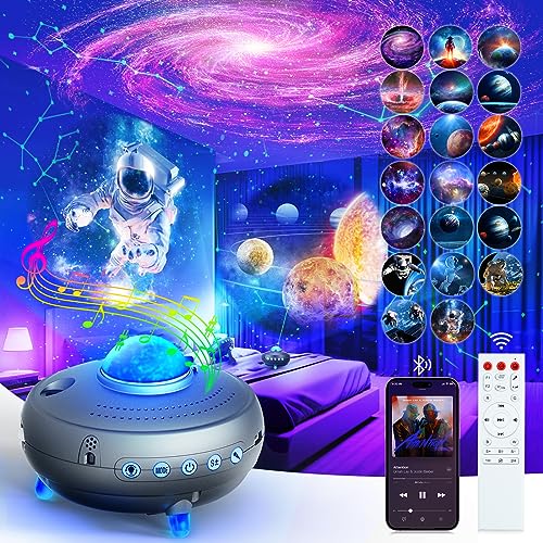Galaxy Star Projector Night Light: 20 Planetarium Solar System Projector 12 Constellations with Bluetooth Speaker Remote 10 Color Changing Planets Projector for Kids Room Adults Bedroom Ceiling Galaxy Star Projector Night Light: 20 Planetarium Solar System Projector 12 Constellations with Bluetooth Speaker Remote 10 Color Changing Planets Projector for Kids Room Adults Bedroom Ceiling