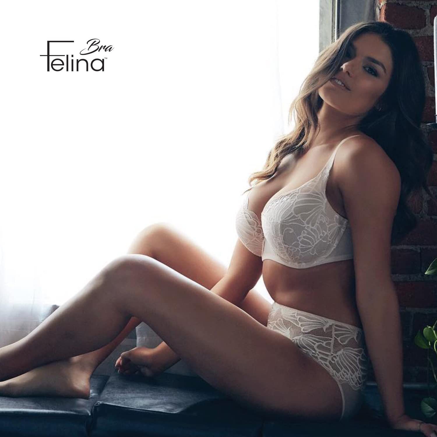 Felina Tempting Plush All Over Lace Underwire Bra - Women's Bra, Fully Adjustable Straps, Everyday Bras for Women