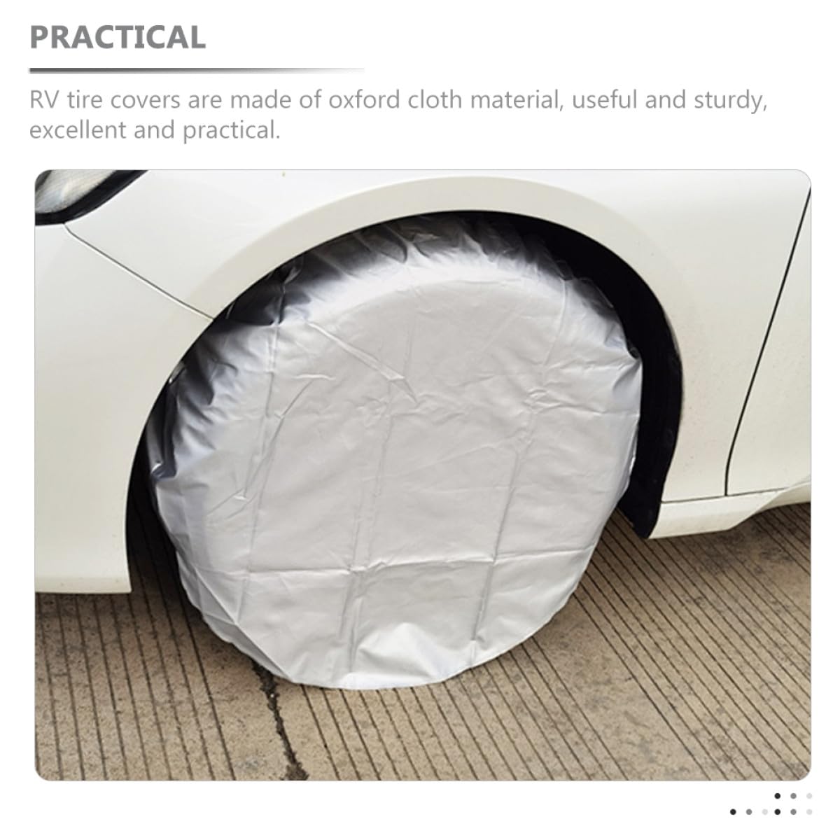 Alipis 4piezas Cubiertas para Neumáticos Fundas Protectoras Oxford para RV y Camiones Resistentes y Fáciles De Instalar