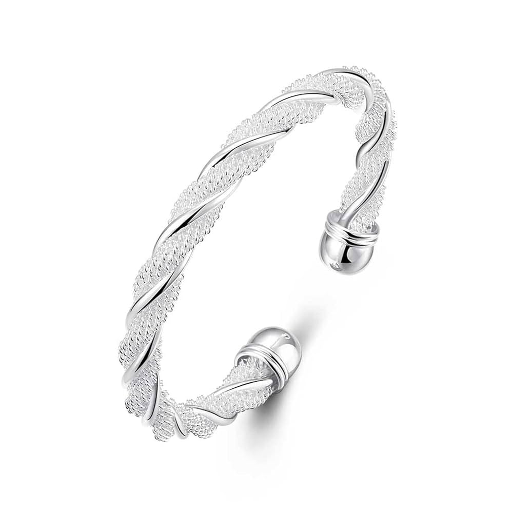 ブレスレット Silver925 Bulky Concave Bone Wide Bracelet / Bangle / Cuff ブレスレット Silver925 Bulky Concave Bone Wide Bracelet