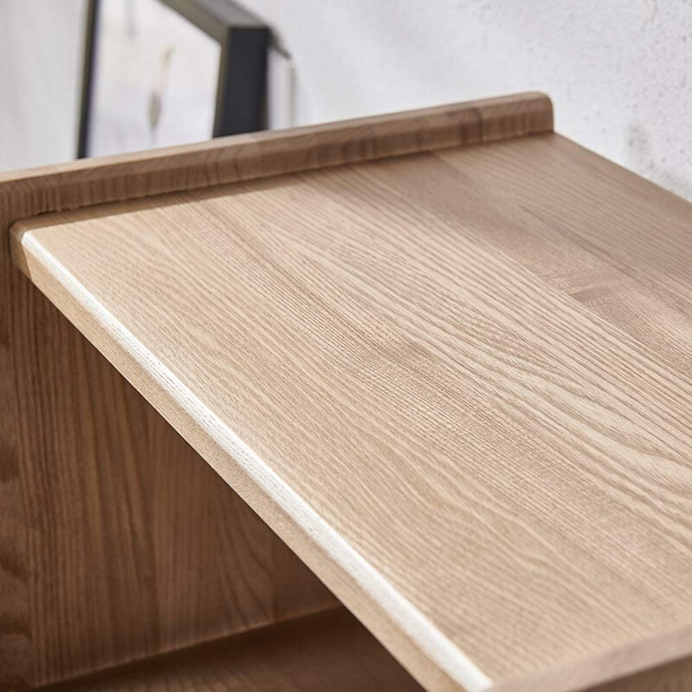 Comodino Comodino Semplice per Camera da Letto Comodino da Ufficio Camera da Letto Deposito Log Piccolo Armadietto Moderno Minimalista Frassino Comodino Nordico in Legno Massello Set Comodino Laterale