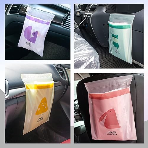 Miniatura 6 de 15 bolsas de basura para automóvil, desechables fáciles de pegar, bolsas de basura portátiles para automóvil, bolsas de basura adhesivas a prueba de