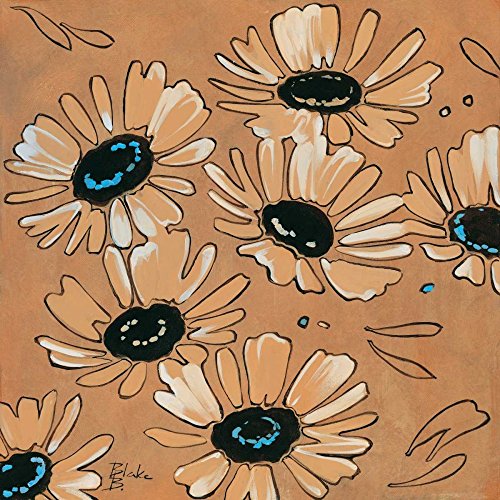 Tableau sur toile Heureux Daisies I Blake B | Rompre la monotonie des murs blancs 86cm