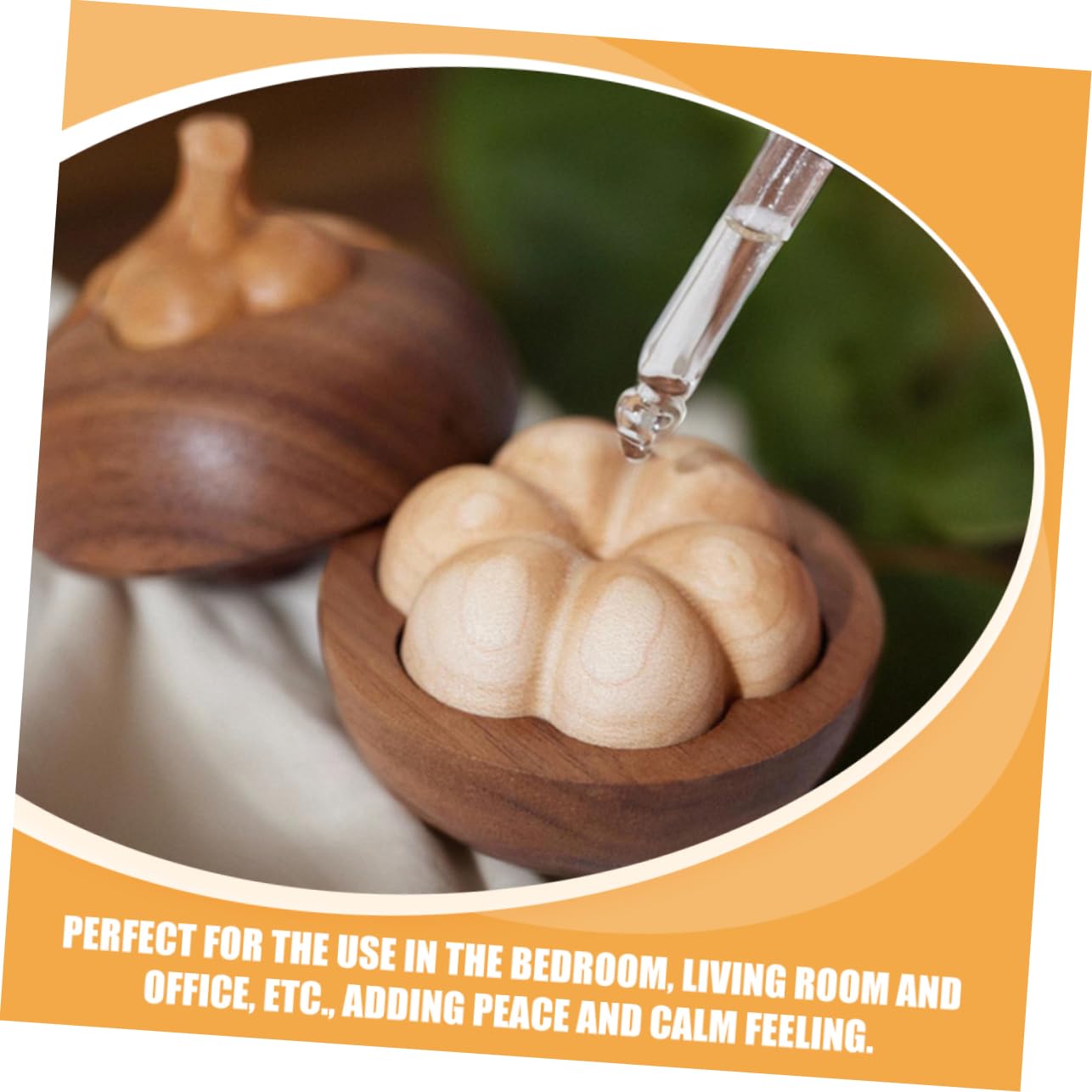 3pezzi Diffusore Legno Forma Di Mangostano Per Oli Essenziali Decorativo e Pratico Adatto Per Casa Ufficio e Auto Diffusione Di Fragranze Per Atmosfera Piacevole