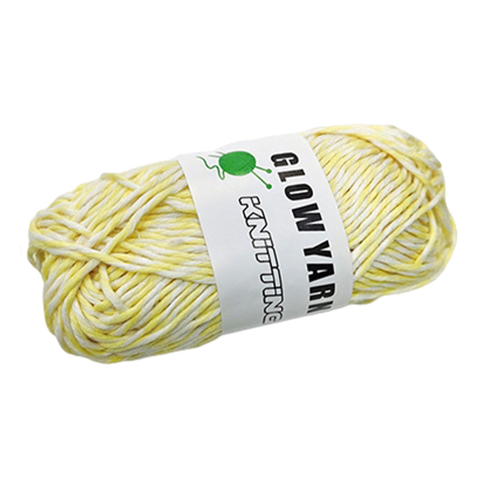 Stronrive Glow Yarn - Beginner Crochet Yarn 57.9 Yards | Scrubby Thread, Yarn Supplies, Knitting Yarn for Sewing Beginners, Weaving Crocheting