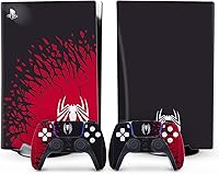 Vista 3 de Edición regular de discos PS5 NOWSKINS Spider Man PS5 Skin para Playstation 5, funda de vinilo 3M premium para PS5 Disc Edition y PS5 Controller