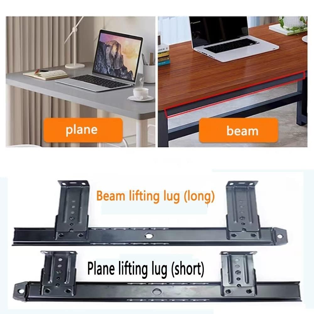 Grand plateau de clavier sous le bureau, support coulissant, plateforme coulissante de 55,9 cm, tiroir réglable pour ordinateur, noir – Maximisez le confort et l'espace.