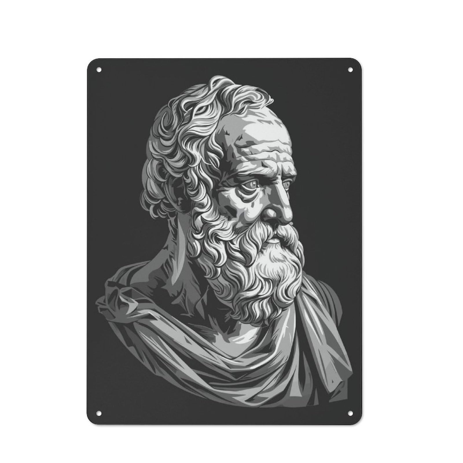 Junmoney Archimedes Metal Sign 40X30cm With For Workshop Wall, Rustic Decor, For Garage, Workshop And Man Cave Decoration