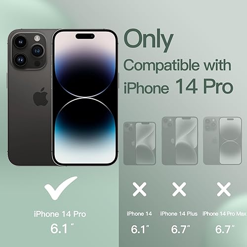 Miniatura 8 de JETech Funda magnética de silicona para iPhone 14 Pro de 6.1 pulgadas, compatible con MagSafe, funda para teléfono con lente de cámara de protección