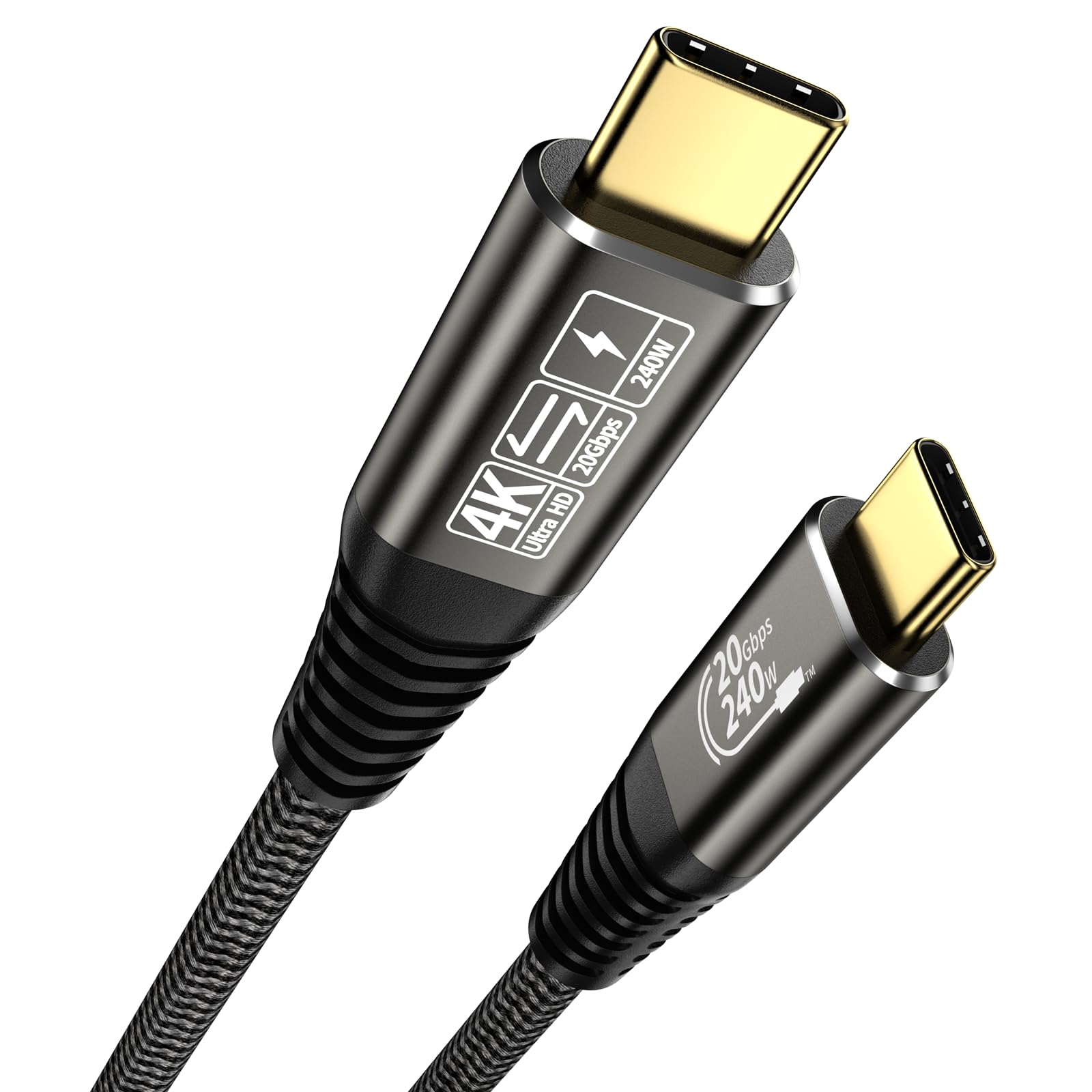 EUDOBEL Cavo USB C USB C 2M,USB C 3.2 Gen 2×2 20Gbps,USB Type C Supporta 240W 48V/5A Video 4K@60Hz compatibile con iPhone15/Pro/Pro Max/Plus,2023 MacBook Pro M2,Google Pixel
