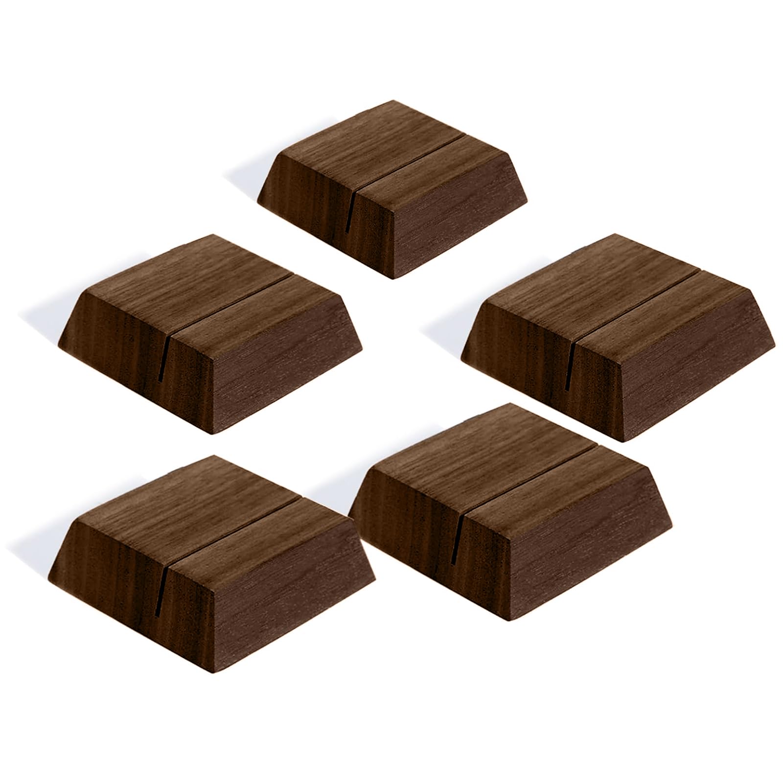Amazon.com: UNIQOOO 12 Pack Trapezoid Walnut Wood Stand |1.2mm
