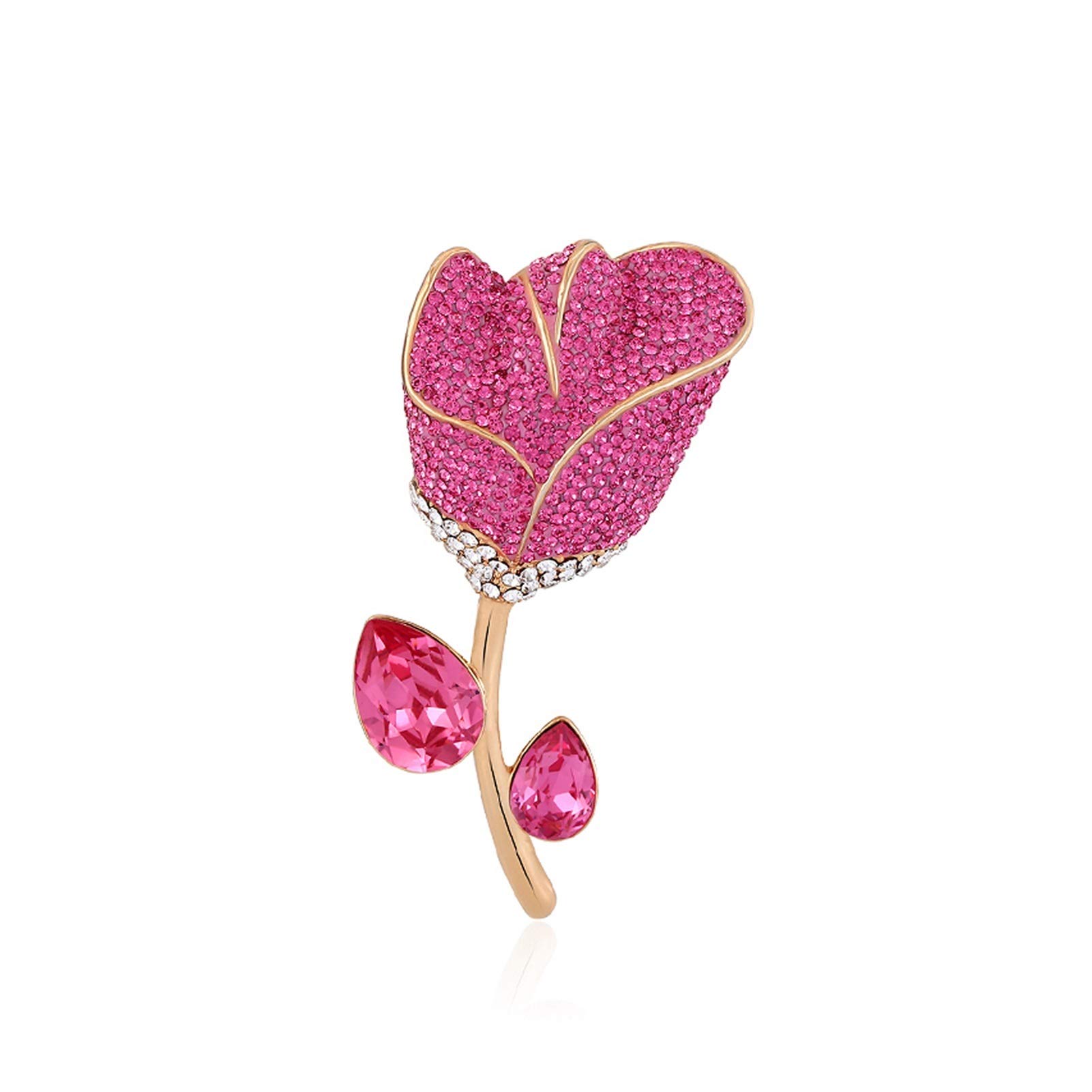 Broche para Mujer, Broche de Flor de Rosa, Accesorios de Ramillete de Moda para Mujer, Broche de Traje de Abrigo, Hermoso Broche de Flor de Rosa, para Regalo de cumpleaños para Esposa Broches