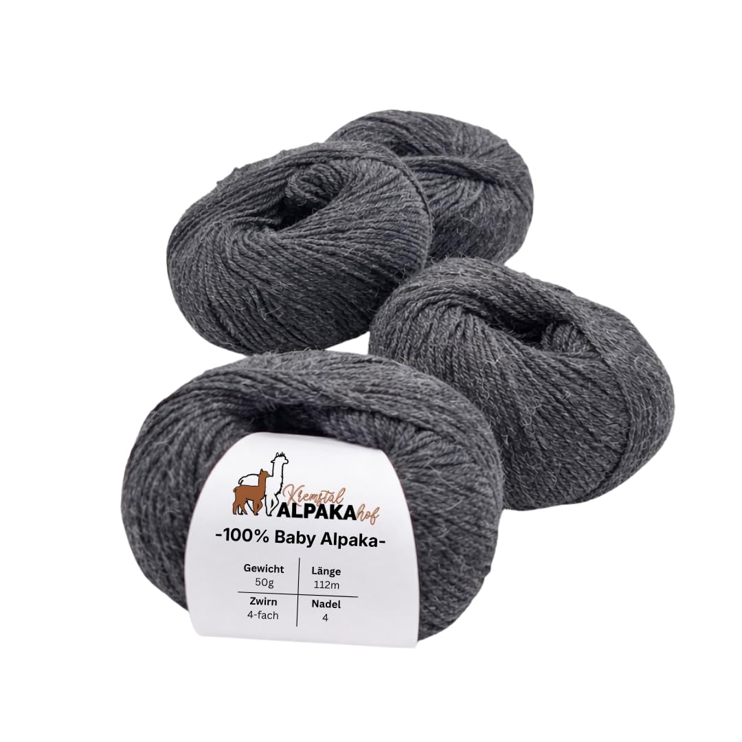 100% lana di alpaca per bambini, set da 300 g, 6 pezzi, 50 g, gomitolo (112 m), 4 fili, super morbido e senza graffi, filato di alta qualità, per lavorare a maglia e all'uncinetto, di alta qualità