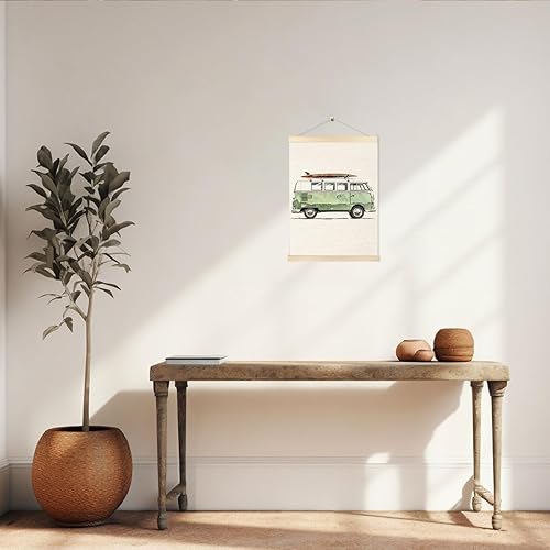 Miniatura 4 de BESERH Arte de pared de surf, marco retro para colgar pósteres, decoración de habitación de playa, decoración de habitación de verano, arte de pared