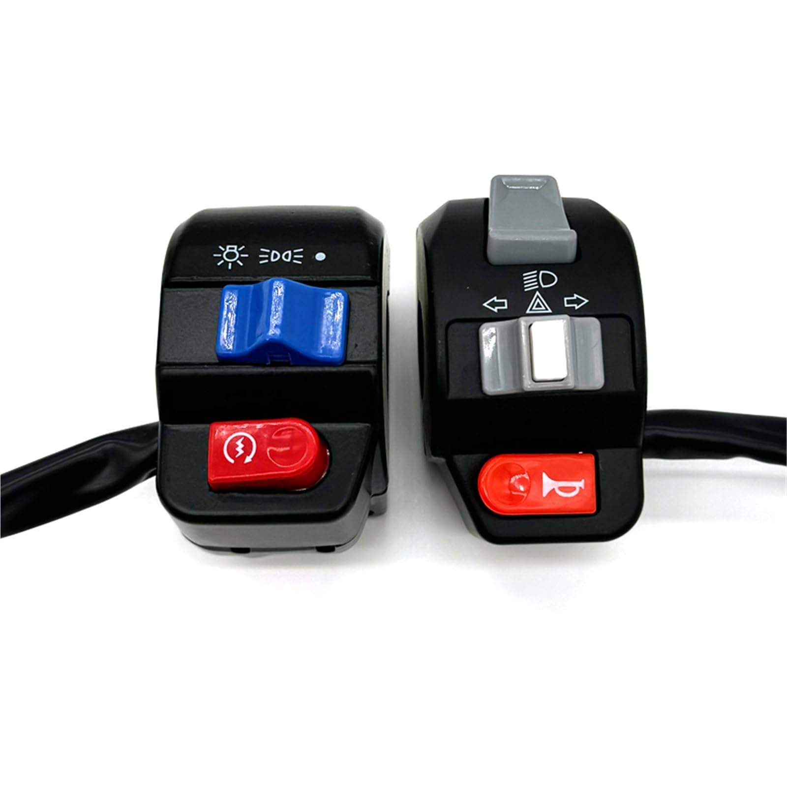 Interruptor de Motocicleta Interruptores De Manillar De Motocicleta De 22 Mm Y 7/8", Luz Antiniebla, Bocina, Señal De Giro, Arranque Eléctrico, Botón Controlador De Manillar(1 Pair)